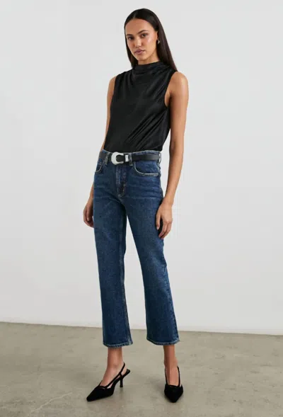 Rails Kaleen Sleeveless Mock Neck Top In Black