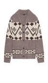 Rails Kallio Fair Isle Merino Wool Cardigan In Grey