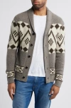 Rails Kallio Fair Isle Merino Wool Cardigan In Maple Oat