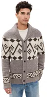 Rails Kallio Fair Isle Merino Wool Cardigan In Maple Oat