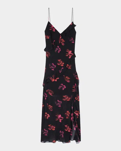 RAILS KARISELLE FLORAL CHIFFON MIDI DRESS