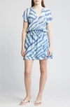 Rails Karla Watercolor Striped Mini Dress In Blue Watercolor Stripes