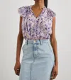 Rails Karysa Ikat Print Flutter Sleeve Cotton Top In Multi