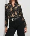 Rails Kate Leopard Button-front Silk Shirt In Multi