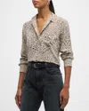 Rails Kate Wild Cat Print Button-up Shirt In Sand Mixed Cheetah