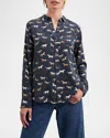 Rails Kate Horse Print Silk Button-up Shirt In Horses