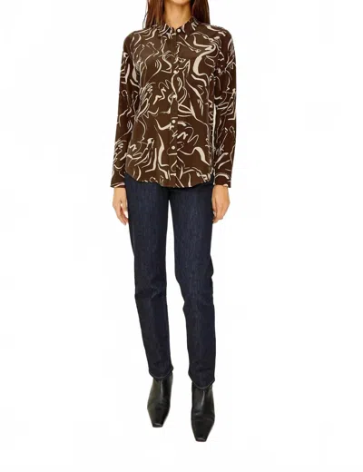 Rails Kate Long Sleeve Shirt In Brown Colt In Multi