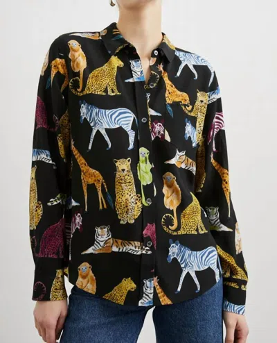 Rails Kate Shirt In Illustrated Animals