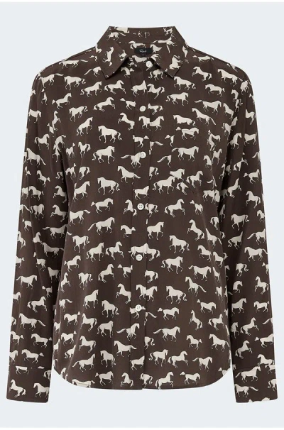 Rails Kate Shirt In Ivory Horses In Multi