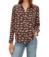 Rails Kate Shirt In Ivory Horses In Brown