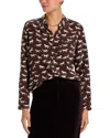 Rails Kate Silk Blouse In Brown