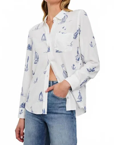 Rails Kathryn Button-up Shirt In Sailboats In White