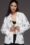 Rails Kathryn Sailboat Print Button-up Shirt In Blue