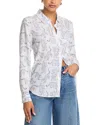 Rails Kathryn Classic Collared Shirt In Cobalt Jaguar In White
