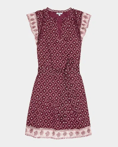 Rails Katia Cotton Mini Dress In Burgundy