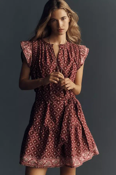 Rails Katia Flutter-sleeve Cotton Lace Dress In Multi