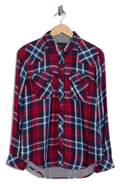 Rails Kendra Plaid Button-up Shirt In Blue