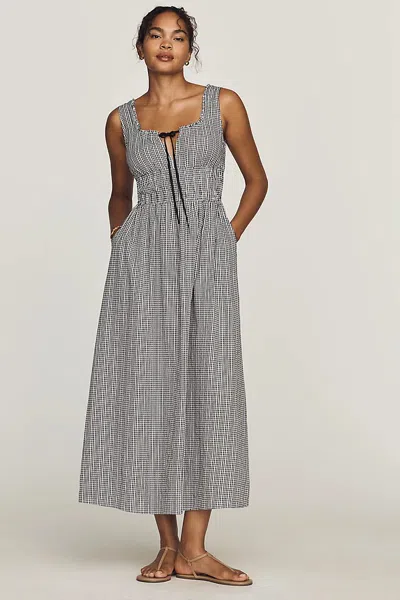 Rails Kenton 100% Cotton Maxi Dress In Gray