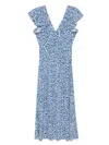 Rails Kenz Leopard-print Midi Dress In 蓝色