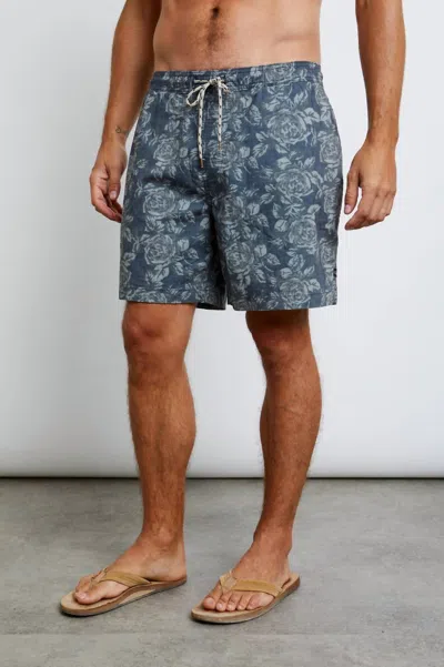 Rails Kian Swim Short In Charcoal Rose In Blue