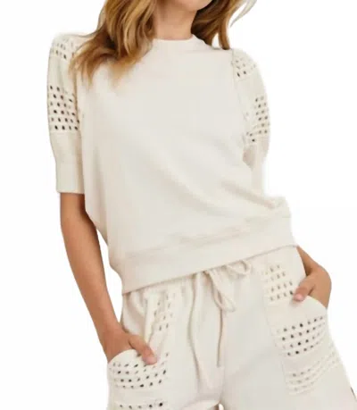 RAILS KIMBERLY SHORT SLEEVE TOP IN OAT