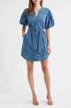 Rails Kingsley Denim Snap-up Dress In Blue