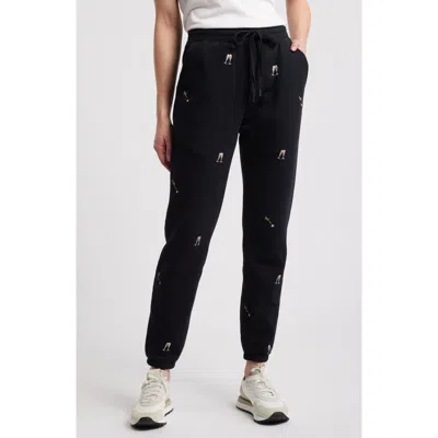 RAILS RAILS KINGSTON CHAMPAGNE EMBROIDERY COTTON JOGGERS