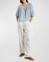 RAILS KIRSTIE STRIPED LINEN BLOUSE