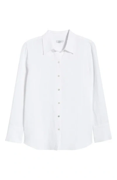 Rails Knox Linen Blend Button-up Shirt In White