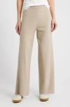 Rails Krista Knit Wide Leg Pants In Heather Oatmeal