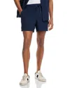 Rails La Brea Iridescent Swim Trunks In Navy Seersucker