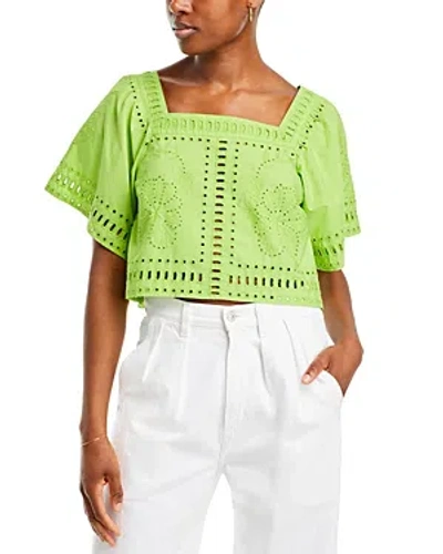 Rails Laine Eyelet Top In Island Green