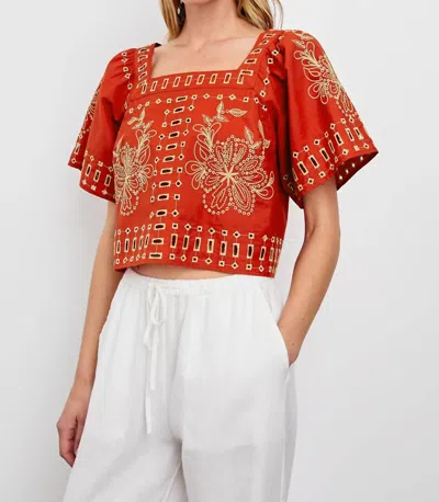 Rails Laine Top In Terracotta
