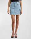 Rails Laurel Denim Cargo Mini Skirt In Crystal Blue