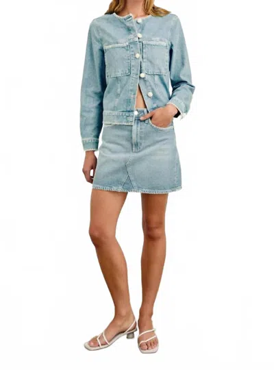 Rails Laurel Mini Skirt In Harbor Blanket Stitch In Blue