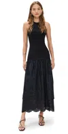 Rails Lavina Sleeveless Eyelet Embroidered Sundress In Black