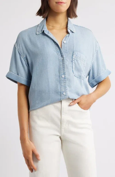 Rails Lea Stitch Accent Button-up Shirt
