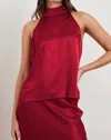 Rails Leah Satin Blouse In Red