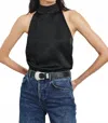 Rails Leah Halter Top In Black Crinkle In Black