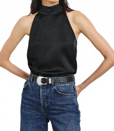 Rails Leah Halter Top In Black Crinkle