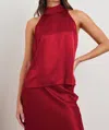 Rails Leah Satin Blouse In Red