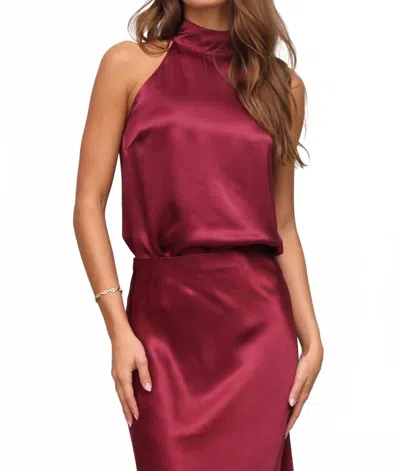 Rails Leah High Neck Top In Garnet In Multi