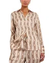 Rails Ledger Chain Print Blouse In Ivory Gold Link