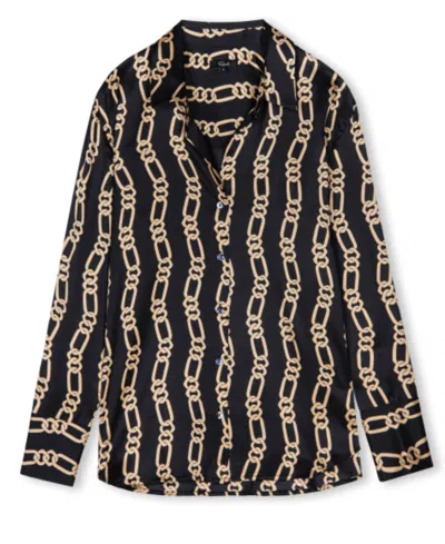 Rails Ledger Shirt In Black And Gold Link