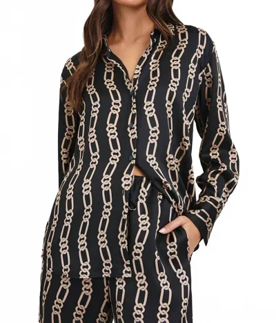 RAILS LEDGER SHIRT IN BLACK GOLD LINK