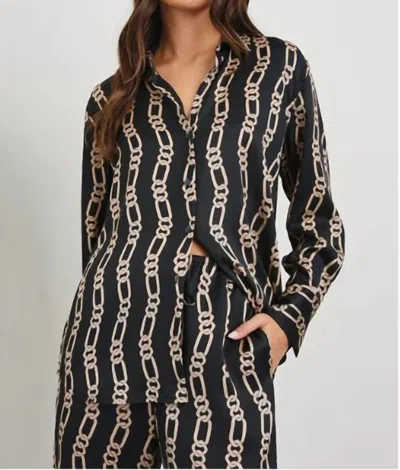 RAILS LEDGER SHIRT IN BLACK GOLD LINK