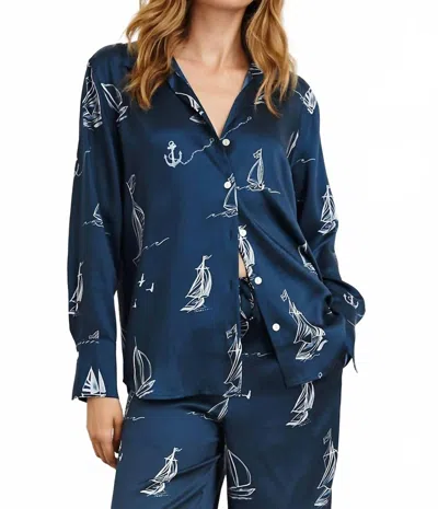 Rails Ledger Shirt In Sailboats In Blue