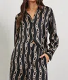 Rails Ledger Top In Black Gold Link