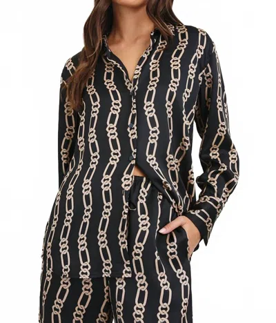 RAILS LEDGER TOP IN BLACK GOLD LINK