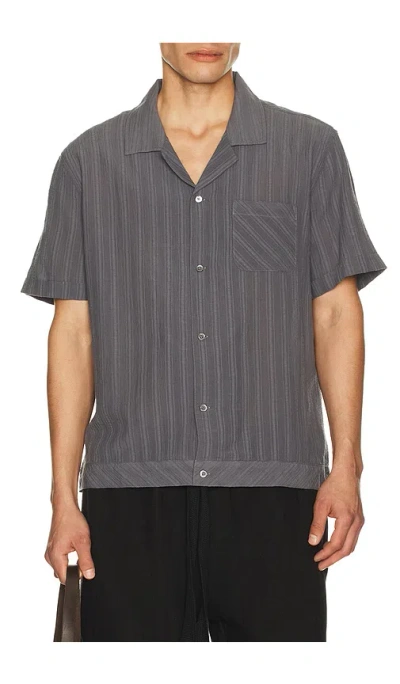 Rails Lemmy Camp Collar Shirt In Gray